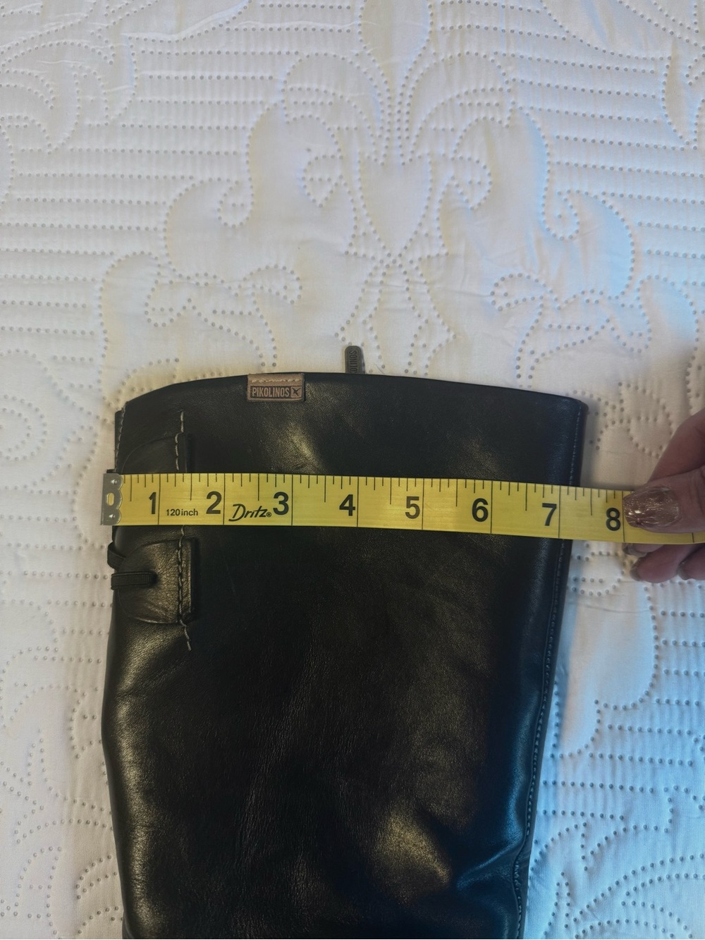 PIKOLINOS Black Mid-Calf Heeled Riding Boots - Picture 11 of 11